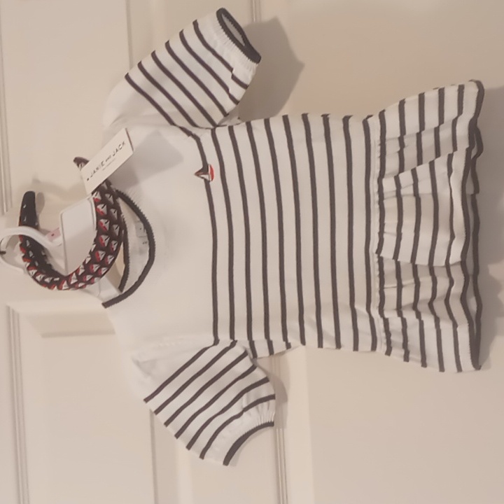 Janie And Jack Merchant Marine Sweater  Matching Headband Nwt Size 6  7